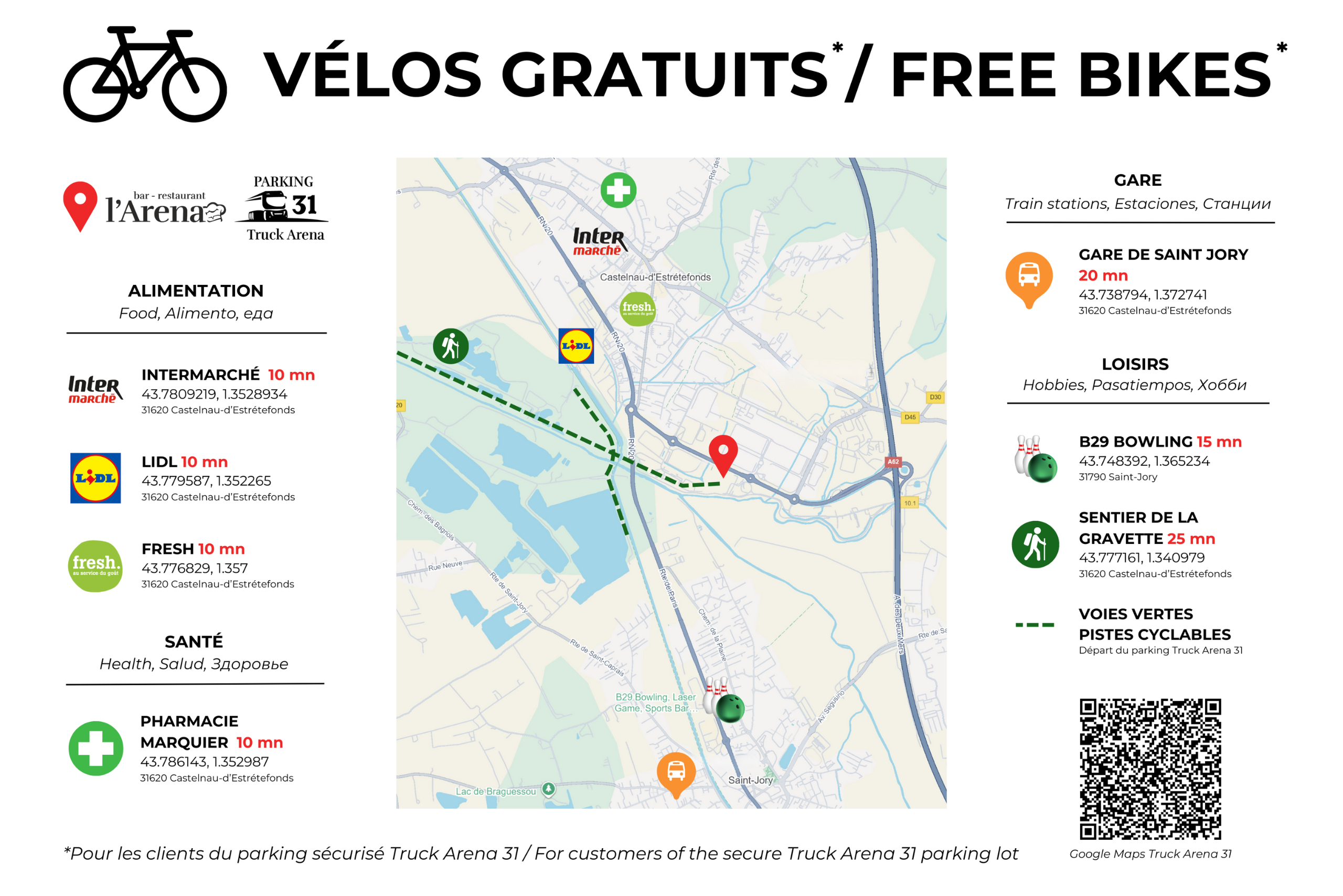 Vélos parking poids lourds sécurisé Truck Arena 31 Toulouse Eurocentre